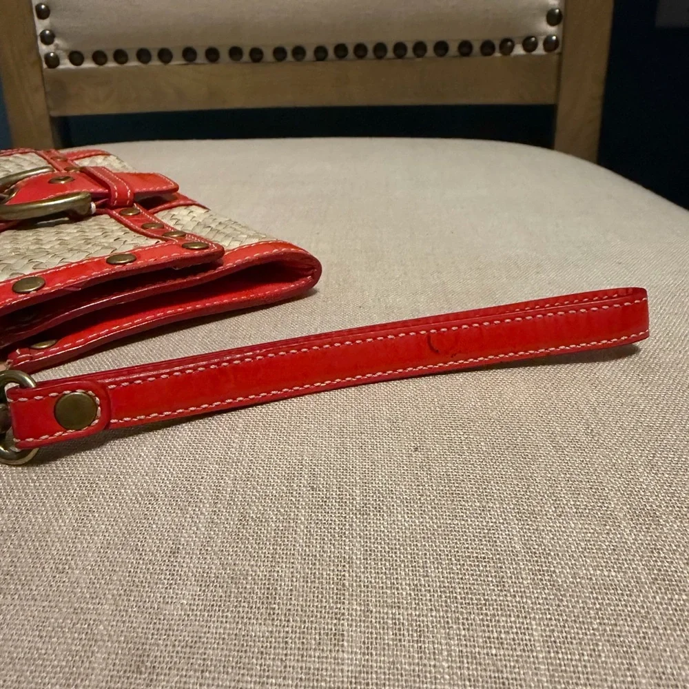 Coach SoHo Vintage Woven Straw Wristlet, No.A04K-4985